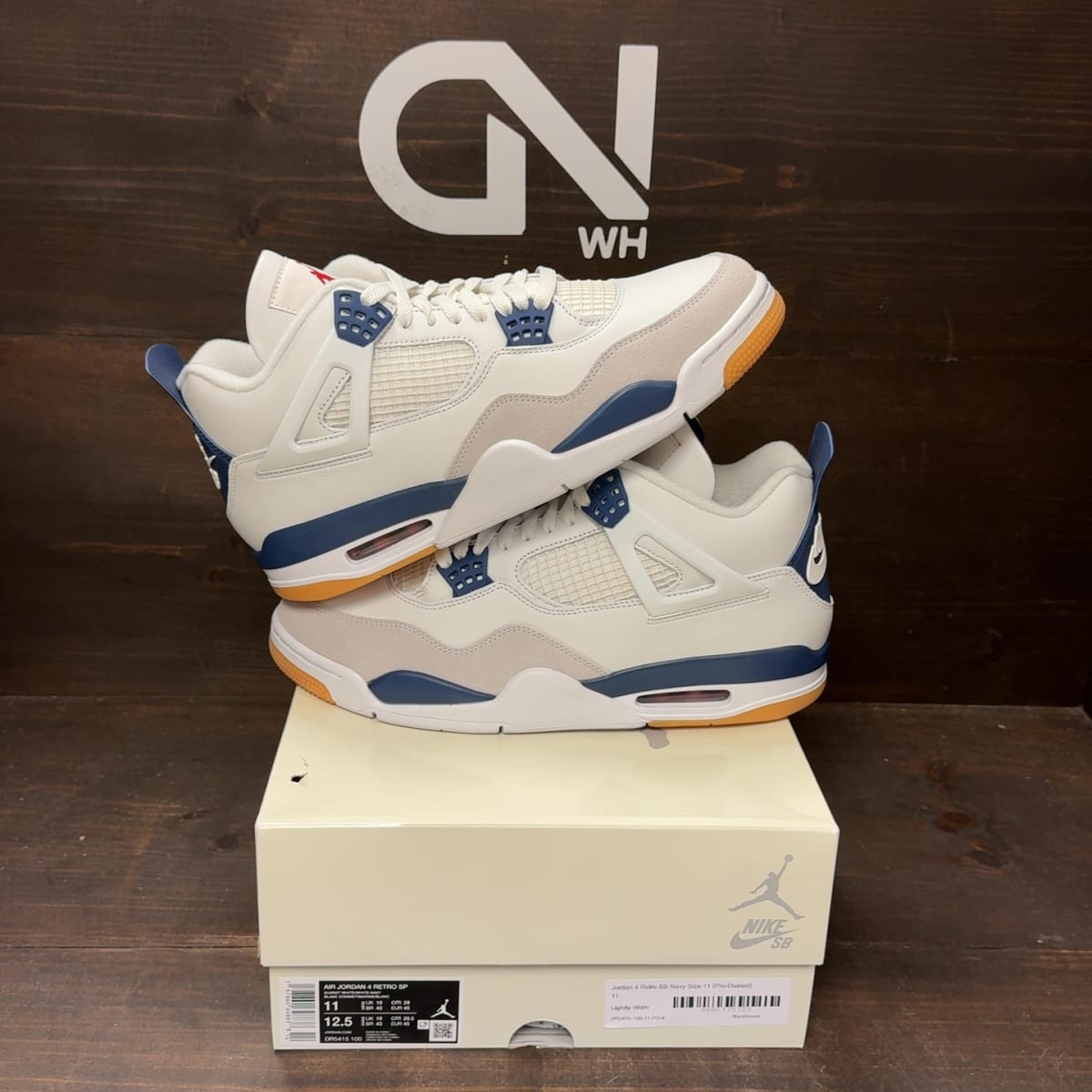 Jordan 4 Retro SB Navy Size 11 (Pre-Owned) - front