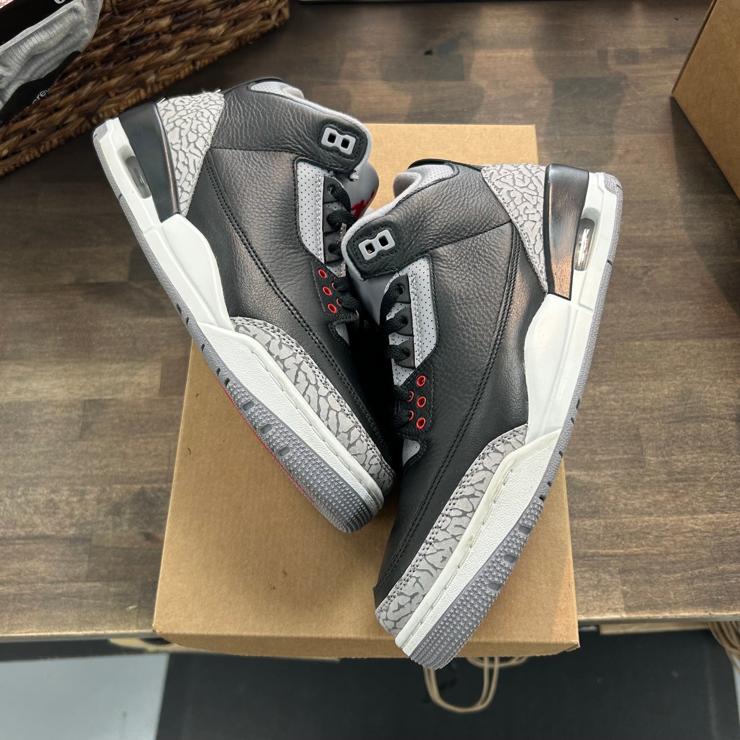 Black Cement Jordan 3 Retro (2024) (USED, No Box)