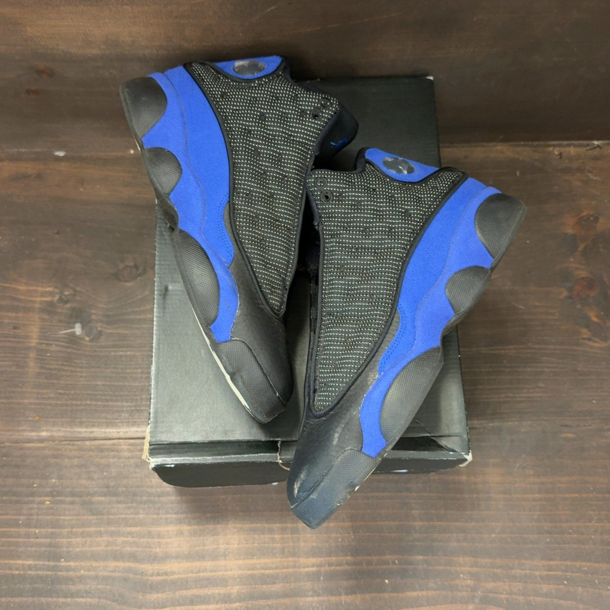 Jordan 13 Retro Black Hyper Royal (GS) - Image 2