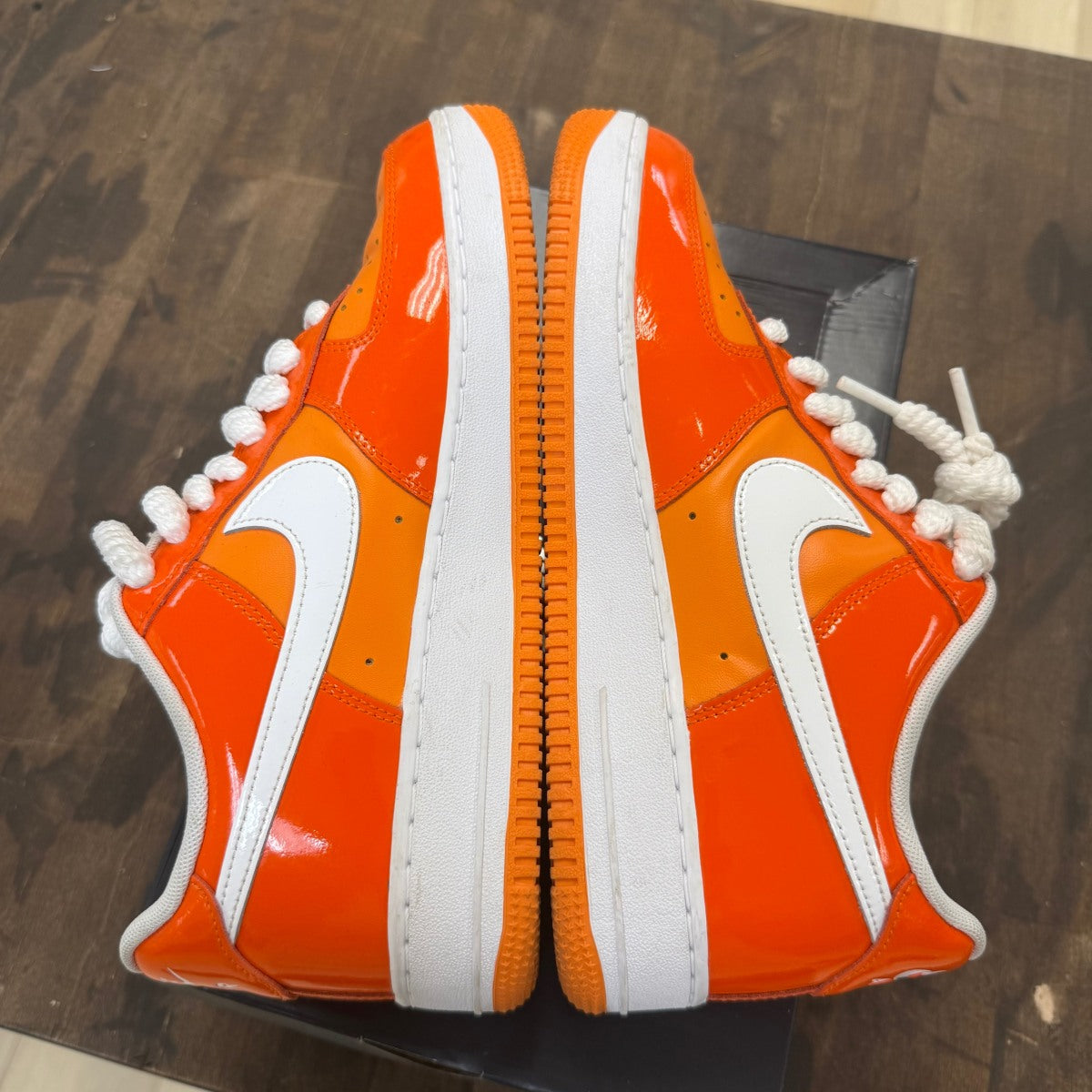 Nike Air Force 1 Low '07 Orange White Patent - Image 4