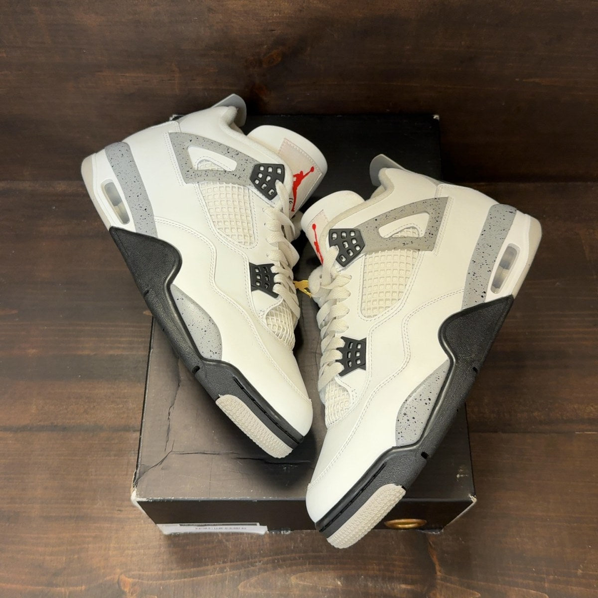 Jordan 4 Retro White Cement (2025) Size 10 (Pre-Owned) - Image 2
