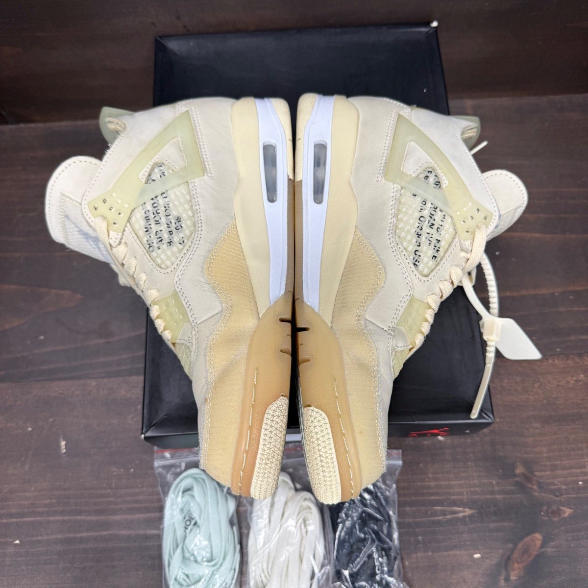 Jordan 4 Retro Off-White Sail (Women's) - Image 3