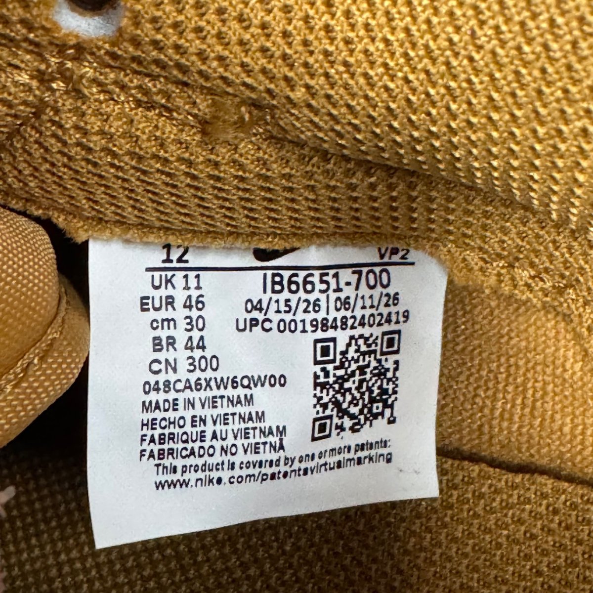 Nike Dunk Low Retro SE Wheat Gum Size 12 (Pre-Owned) - aux
