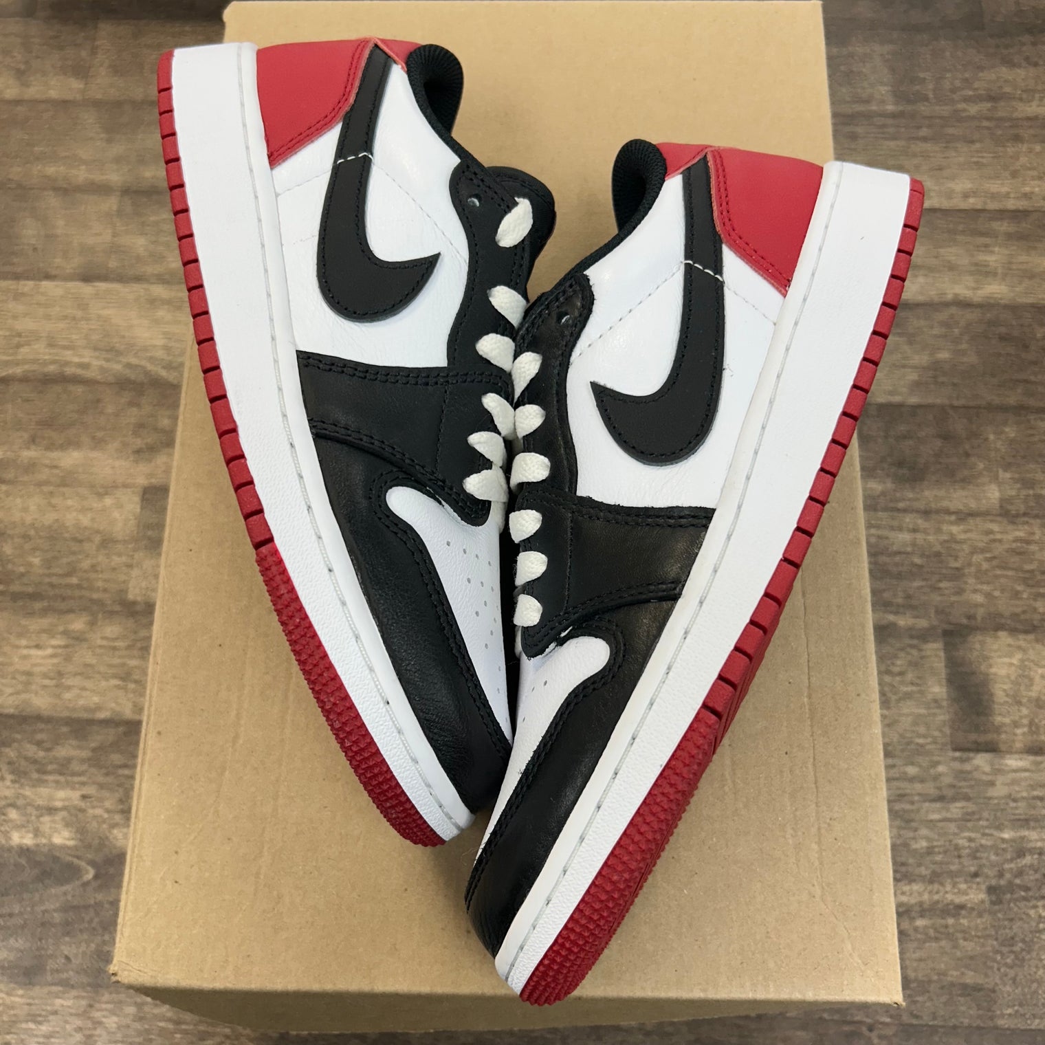 (GS) Black Toe Jordan 1 Low OG (Used, No Box)