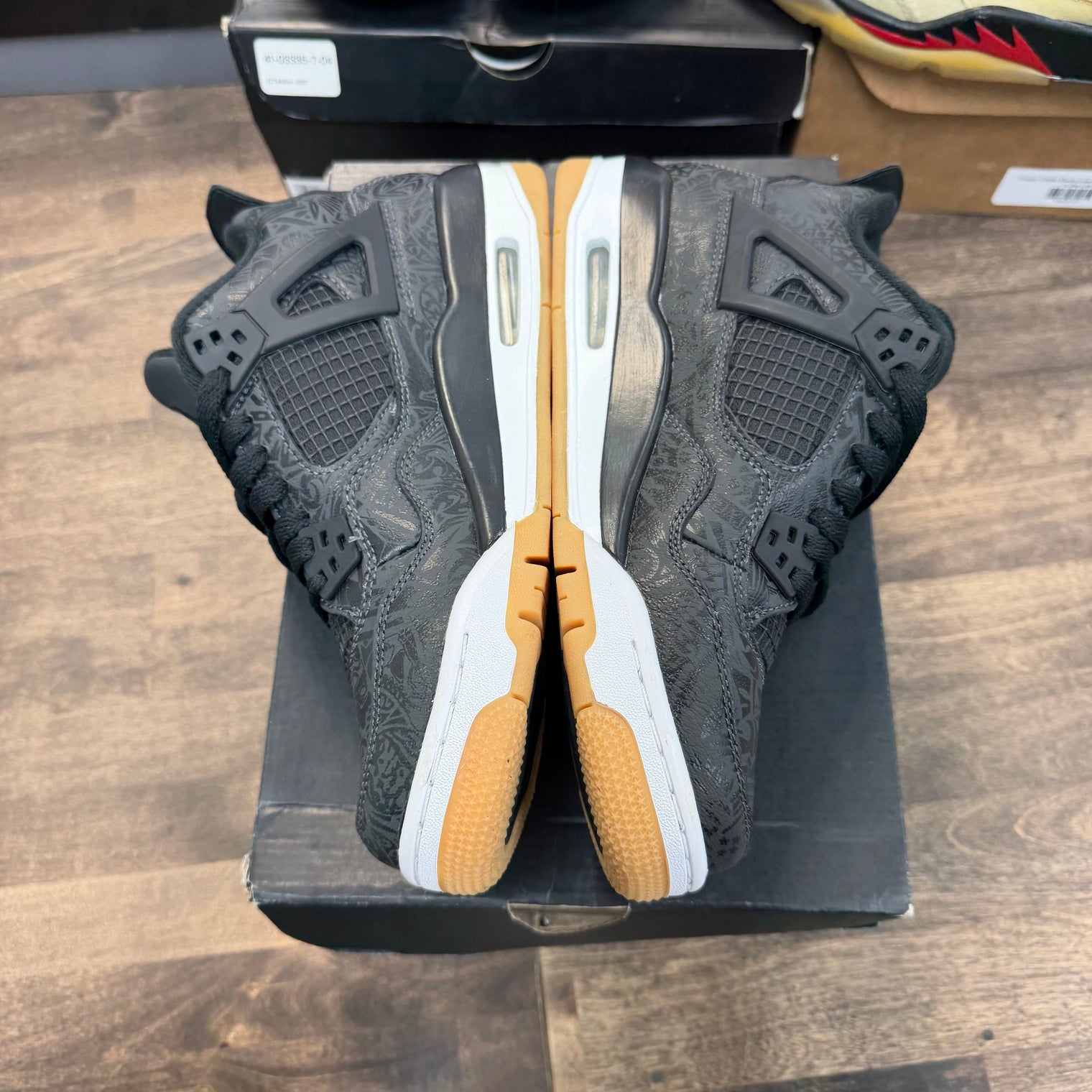 Laser Jordan 4 Black (GS) (USED)
