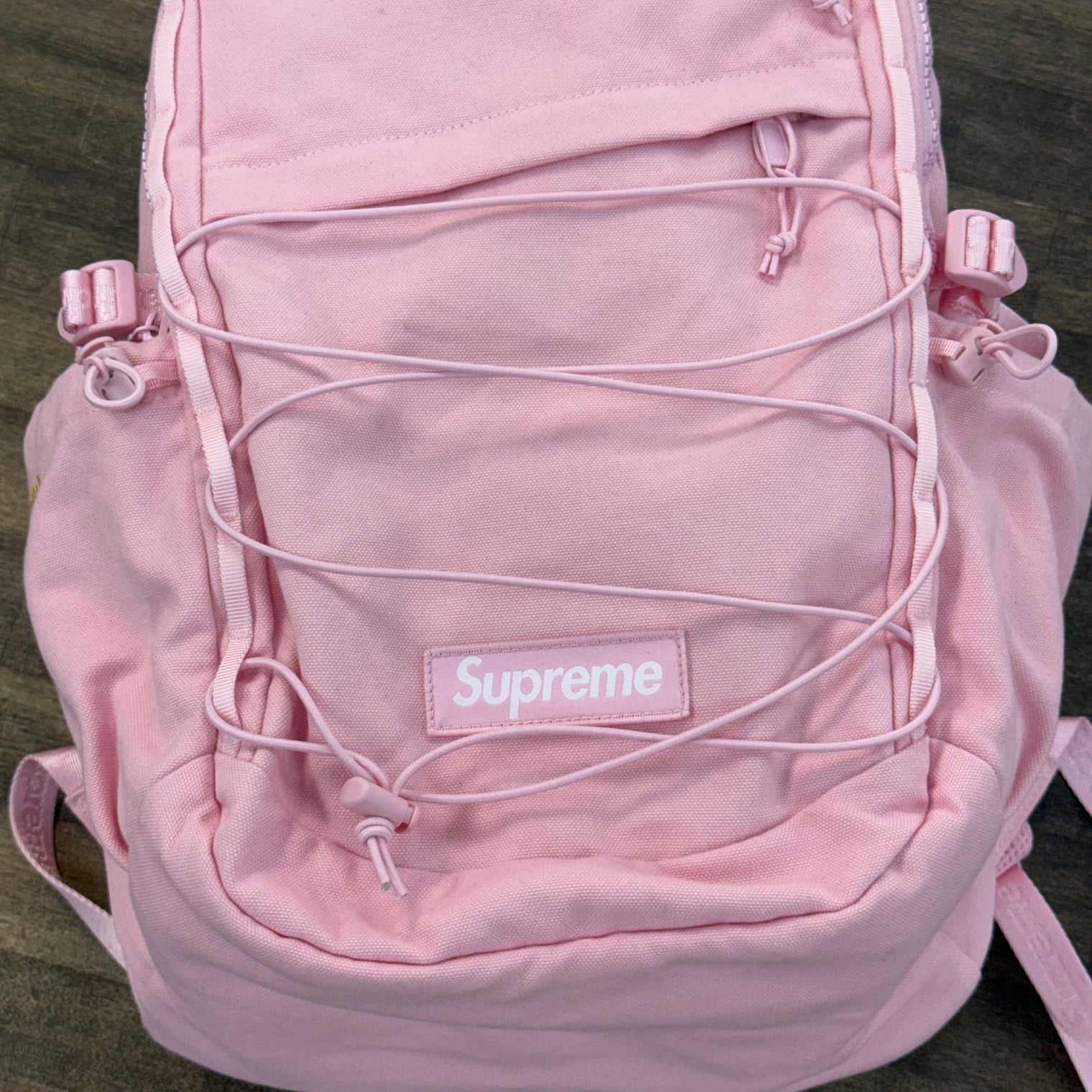 Supreme Logo Backpack Pink (SS25) (Displayed)