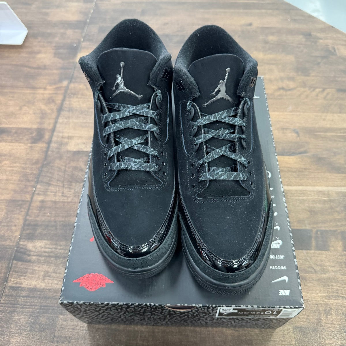 Jordan 3 Retro Black Cat (2025) Size 10.5 (Moderately Worn Pre-Owned)