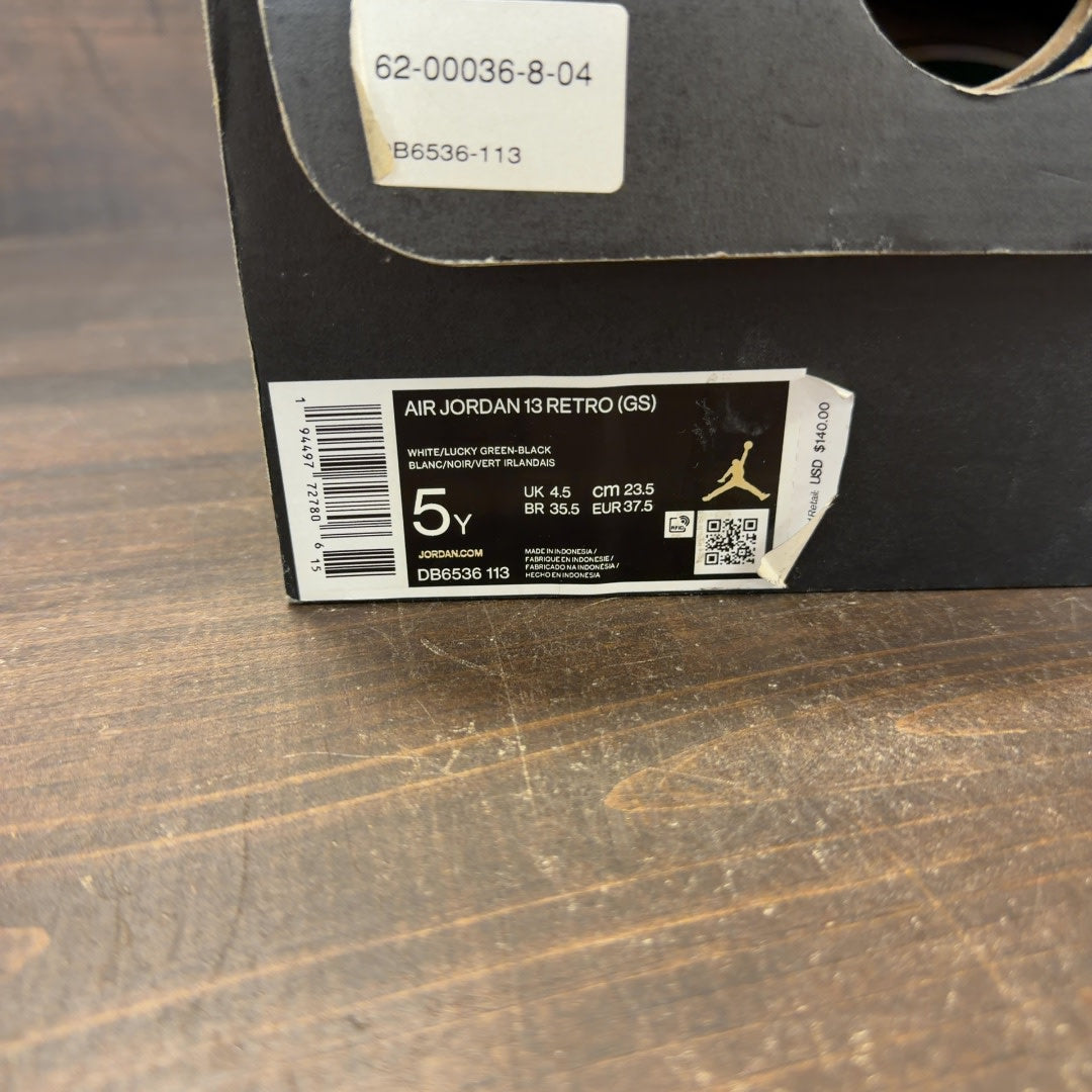 Jordan 13 Retro White Lucky Green (GS) - Image 7