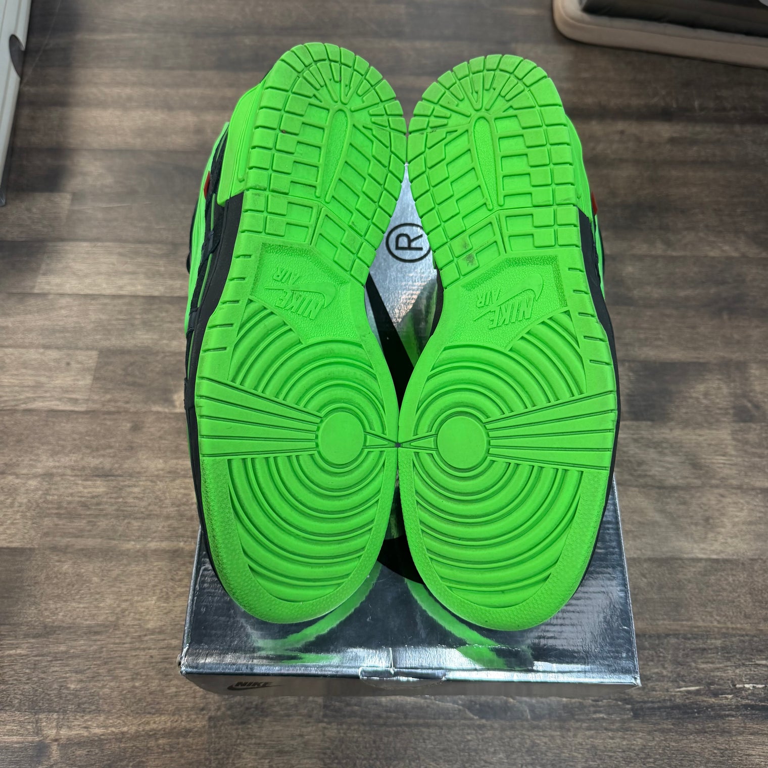 Green Strike Off-White Rubber Dunk Low (USED)