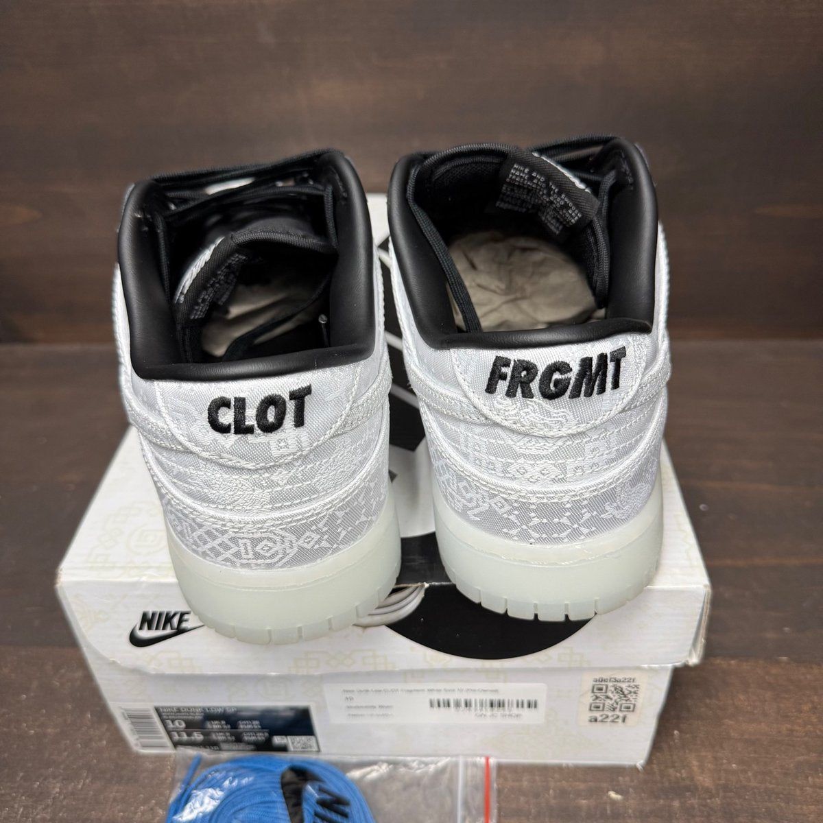 Nike Dunk Low CLOT Fragment White Size 10 (Pre-Owned) - sole