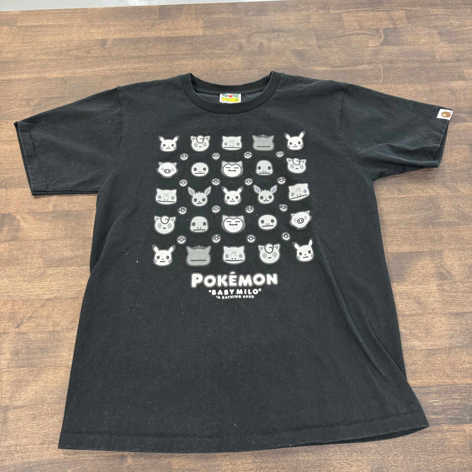 Pokemon Bape Tee Black (USED)