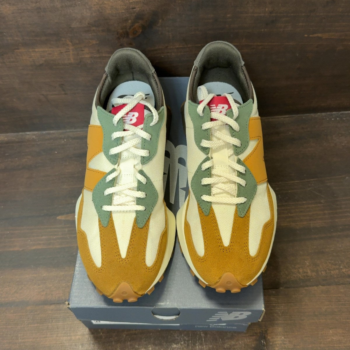 New Balance 327 Winter Wheat Brown Green (Women's) Size 9W (Pre-Owned) - Image 3