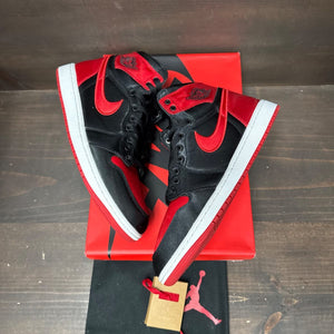 Jordan 1 Retro High OG Satin Bred (Women's) Size 11W (Pre-Owned) - tag