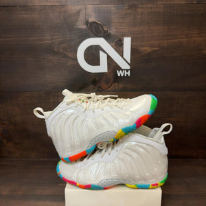 Nike Air Foamposite One White Fruity Pebbles (2015) (GS) Size 5Y (Pre-Owned) - Image 1