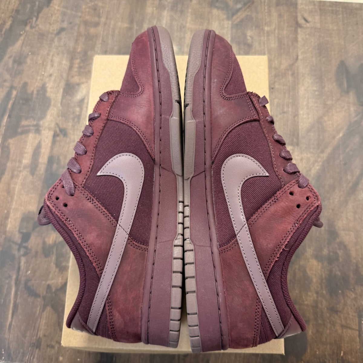 Nike Dunk Low Retro Premium Burgundy Crush Size 12 (Pre-Owned) - Image 5