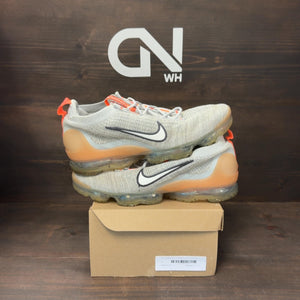 Nike Air VaporMax 2021 FK Grey Fog Bright Mango Size 12 (Pre-Owned) - Image 1