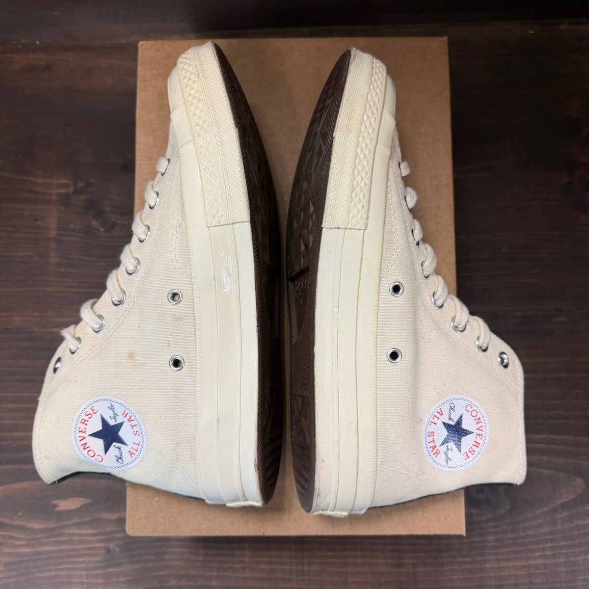 Converse Chuck Taylor All Star 70 Hi Comme des Garcons PLAY White Size 7 (Pre-Owned) - Image 5