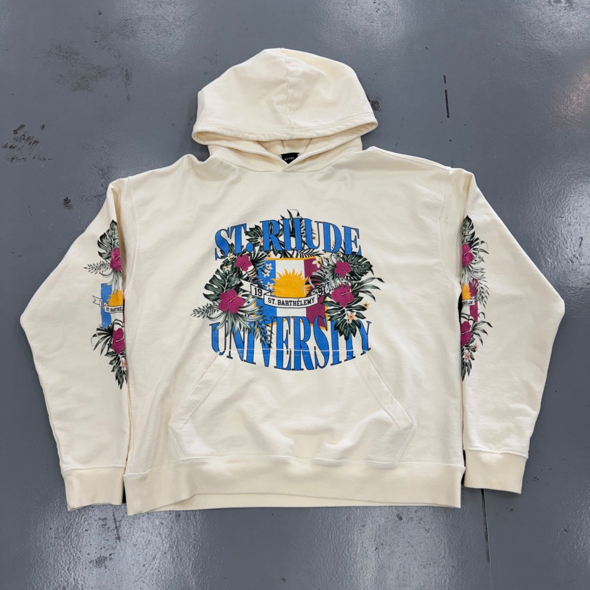 Rhude University Hoodie Cream Size XXL (Pre-Owned) - front