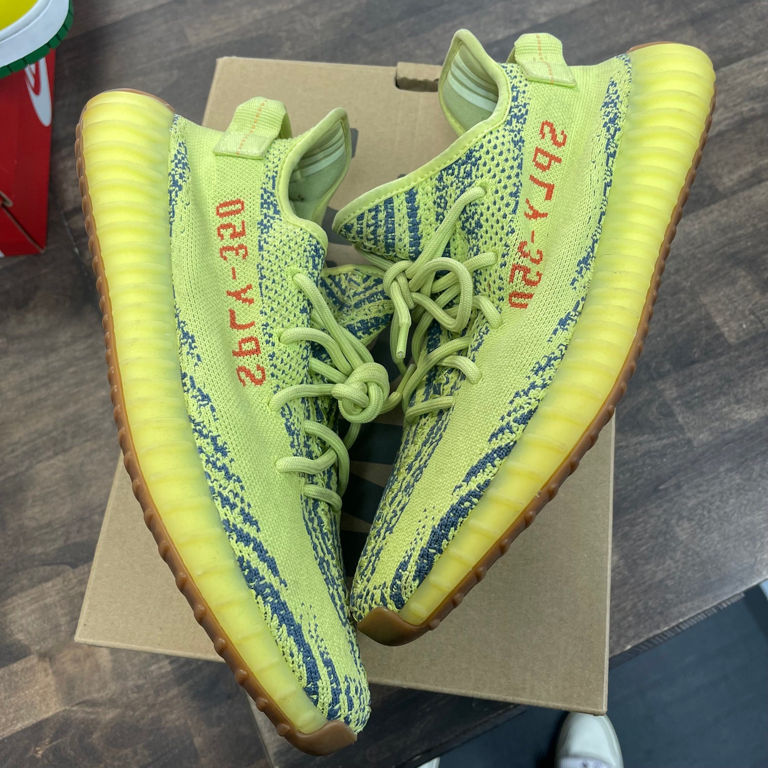 Semi Frozen Yellow Yeezy 350 (USED)
