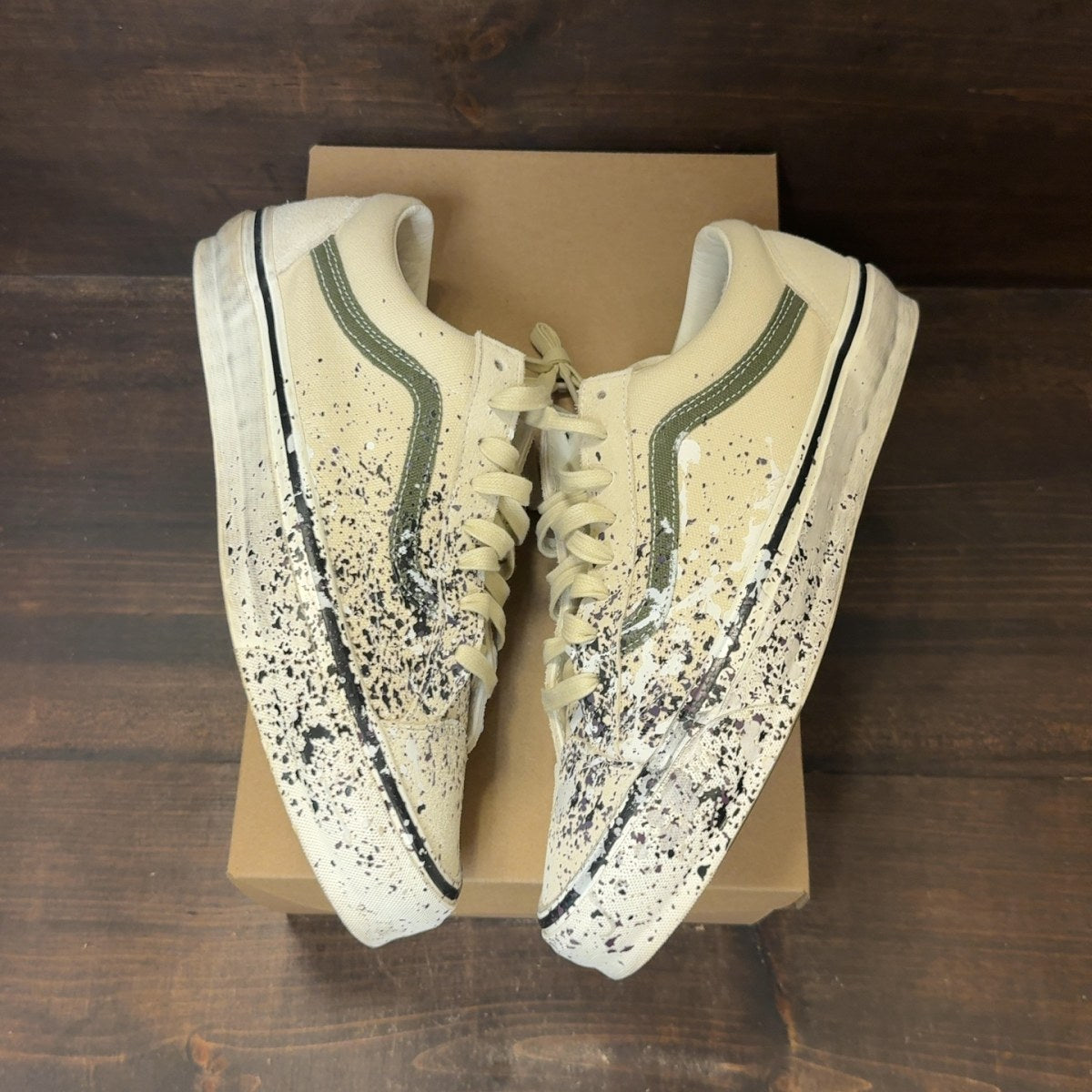 Vans Premium Old Skool 36 Paint Splatter Turtledove Size 11.5 (Pre-Owned) - Image 2