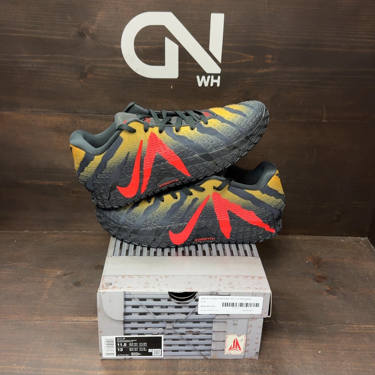 Nike Ja 3 Jurassic Park Raptor Size 11.5 (Pre-Owned) - front