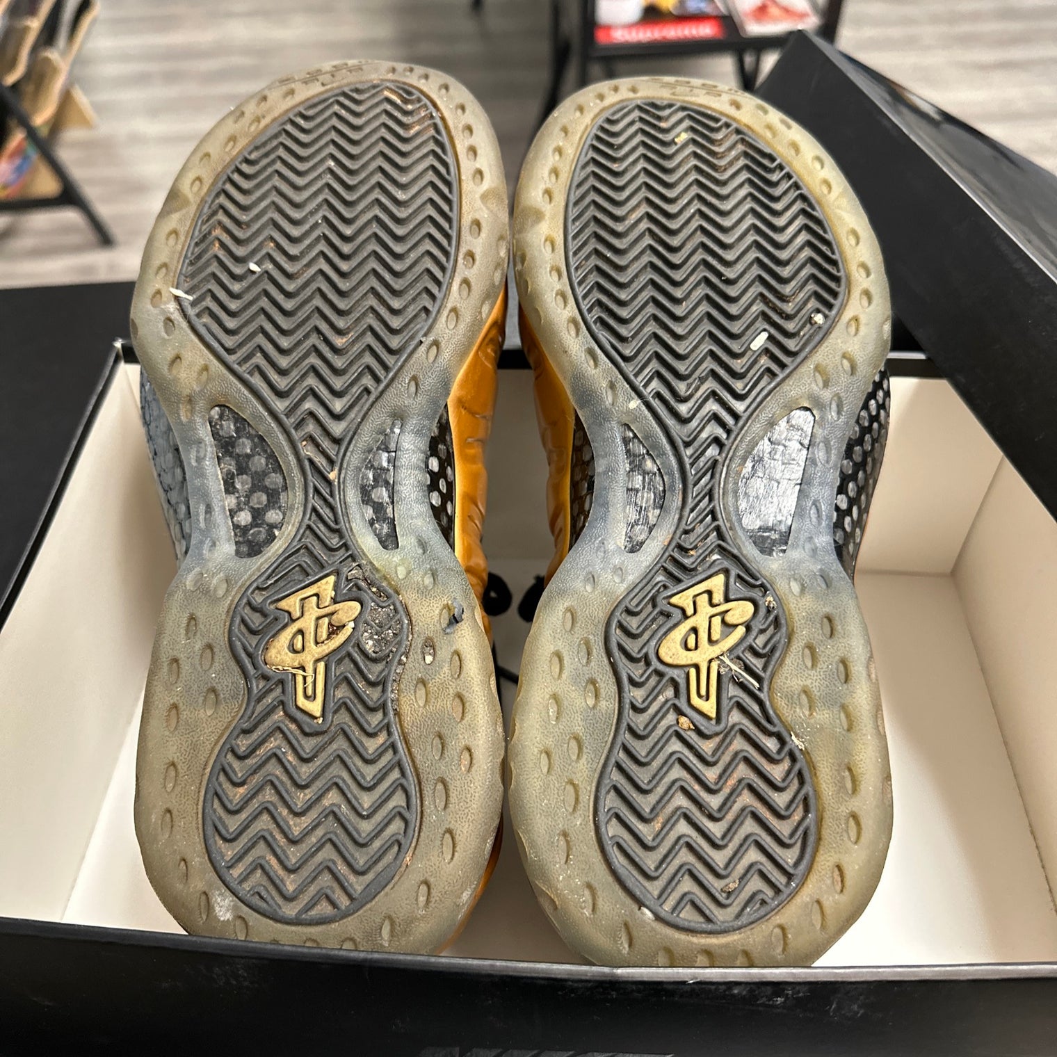 Gold Metallic Nike Foamposite (USED)