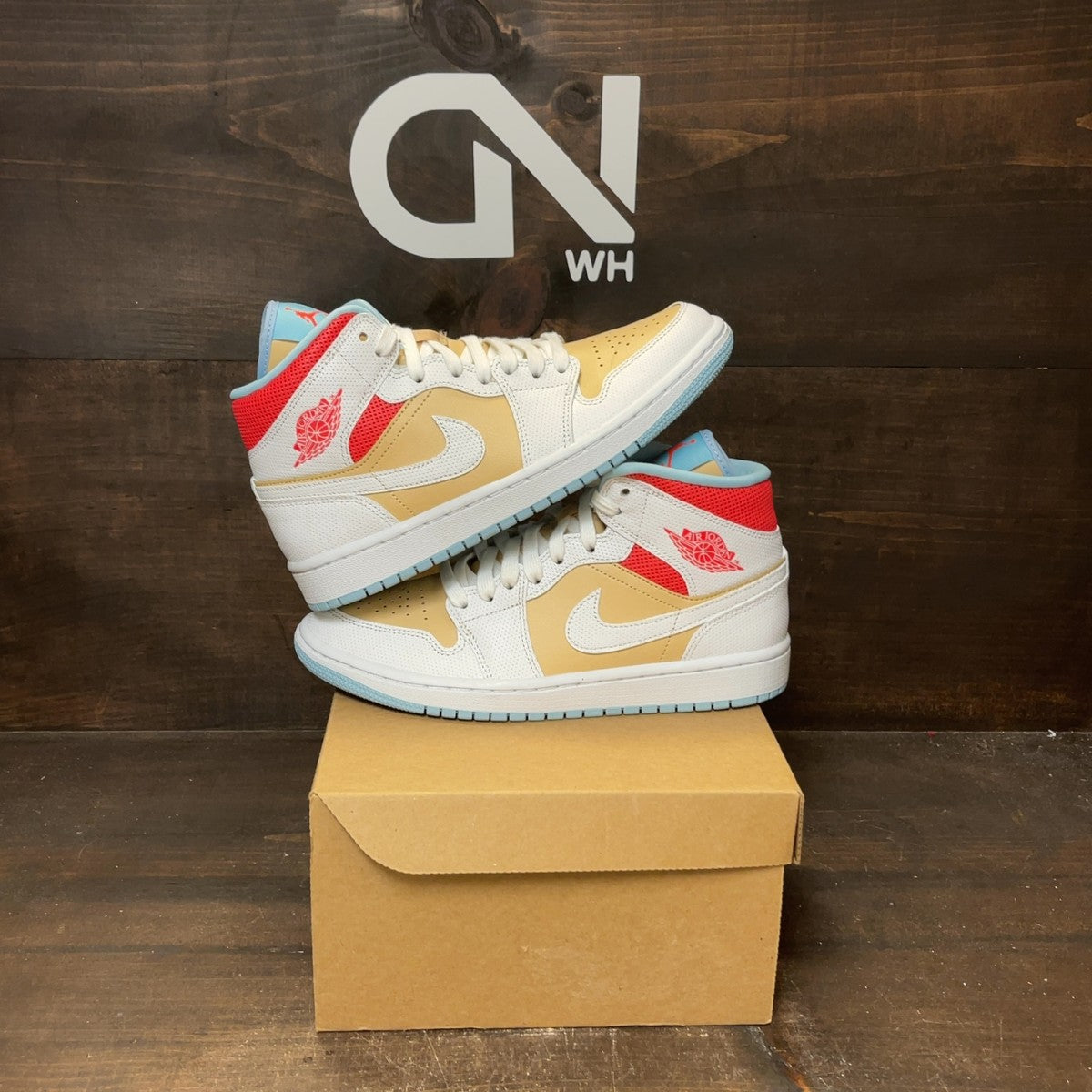 Jordan 1 Mid SE Sesame (Women's) Size 8.5W (Pre-Owned) - Image 1