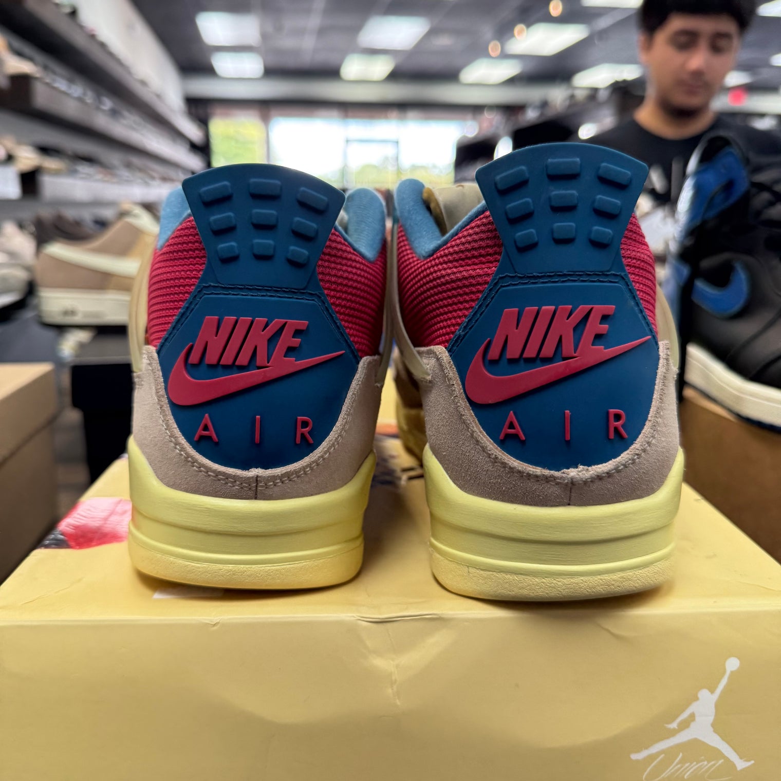 Guava Union Jordan 4 Retro (USED, No Box)
