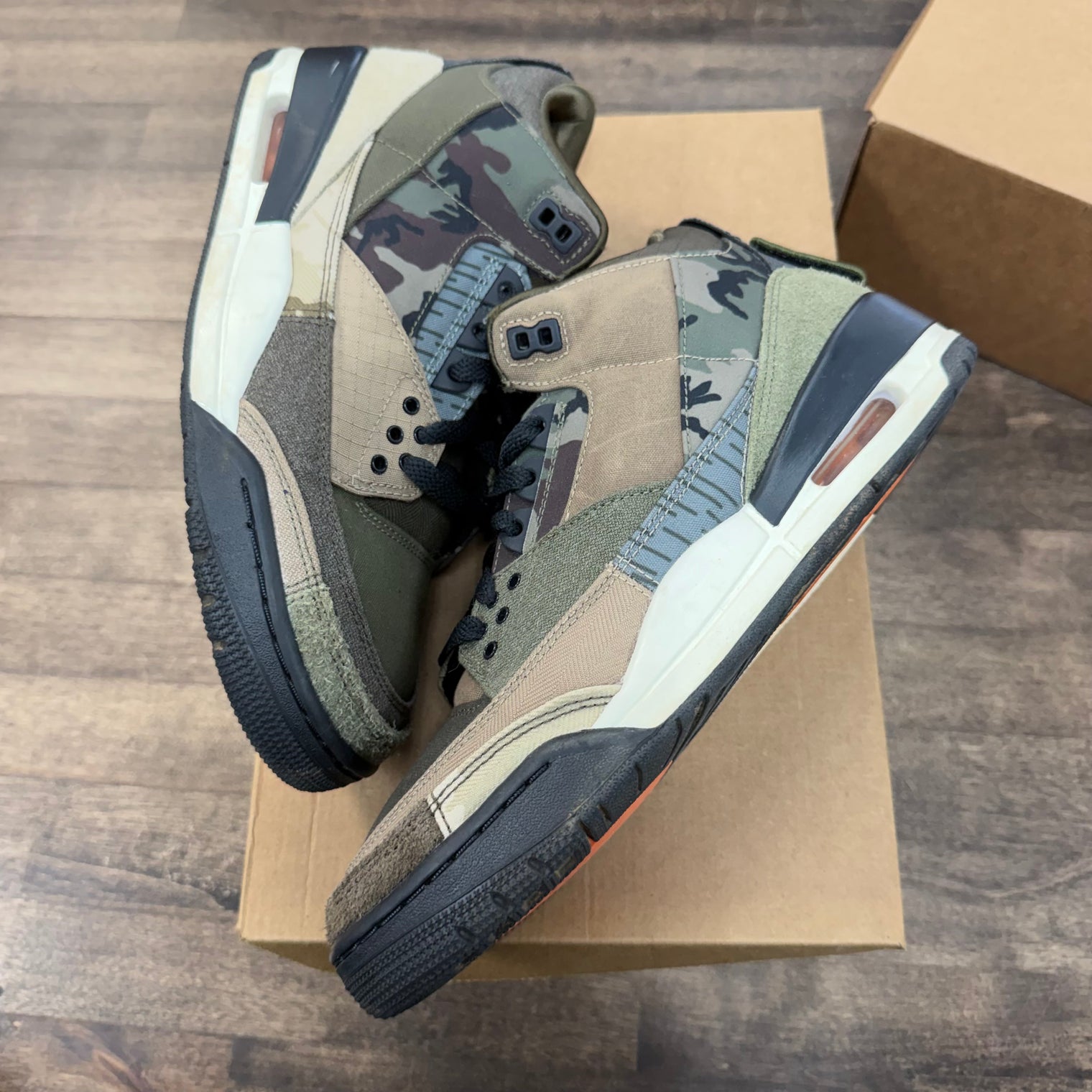 Jordan 3 Retro Patchwork Camo (USED, No Box)