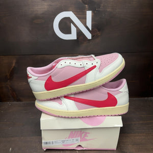 Jordan 1 Retro Low OG SP Travis Scott Sail Tropical Pink - Image 1