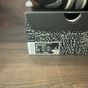 Jordan 3 Retro Black Cement Gold (Women's) Size 8W (Pre-Owned)