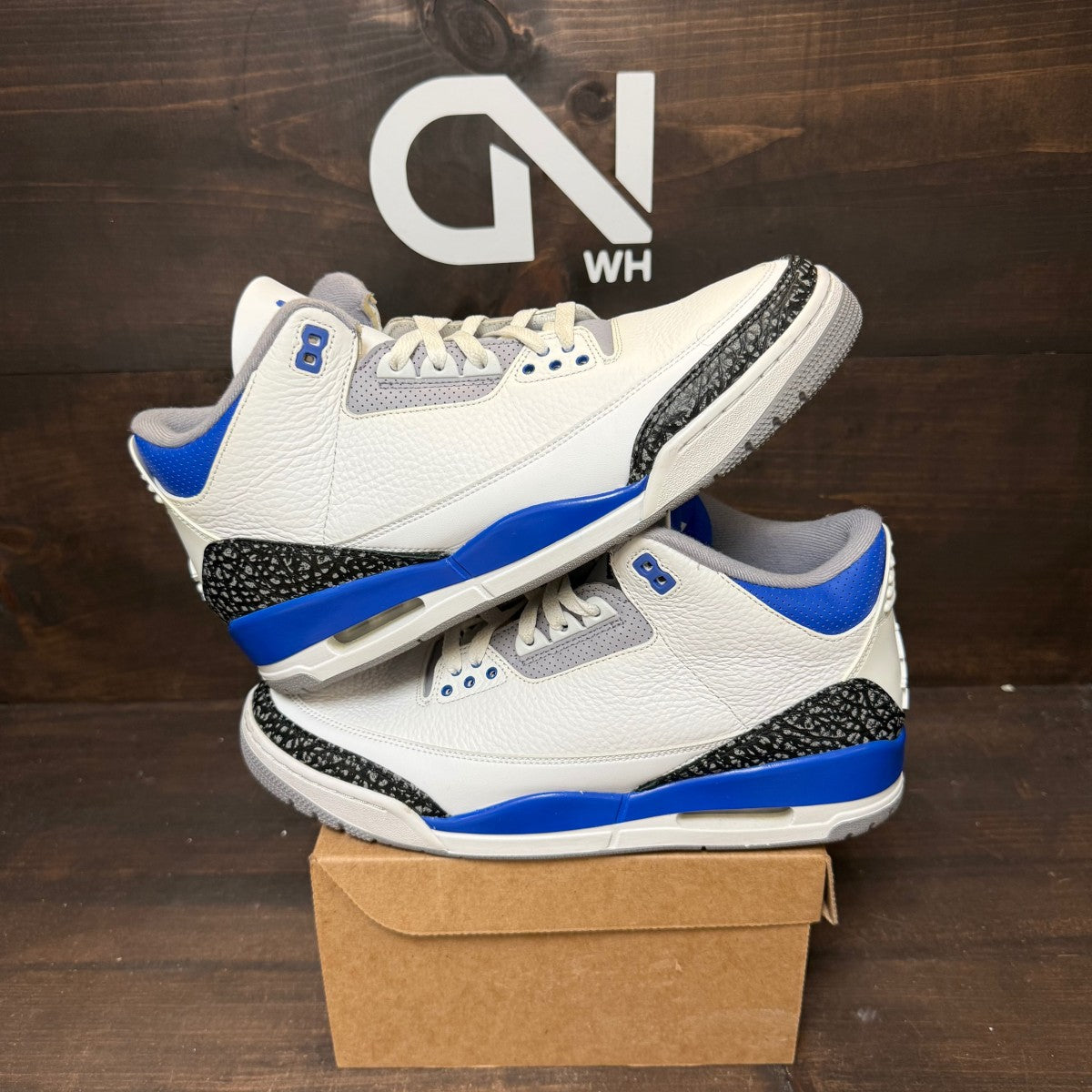 Jordan 3 Retro Racer Blue Size 12 (Pre-Owned) - Image 1