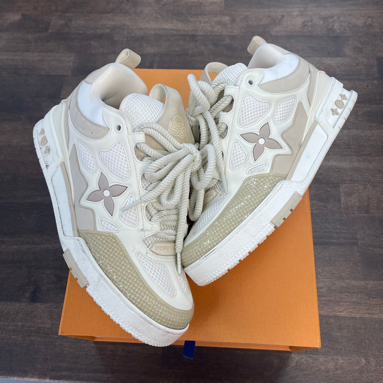 Louis Vuitton Beige Skate Sneaker Shoe (USED)