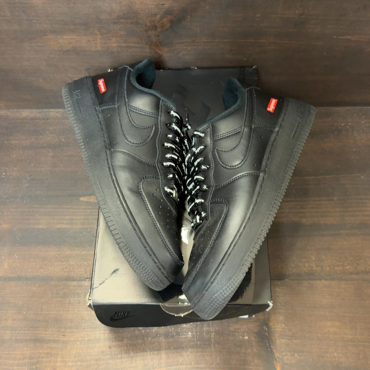 Nike Air Force 1 Low Supreme Black - Image 2
