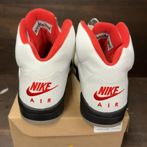 Jordan 5 Retro Fire Red Silver Tongue (2020) Size 9.5 (Pre-Owned) - aux