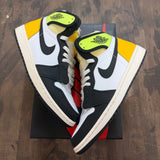 Jordan 1 Retro High White Black Volt University Gold - Image 1