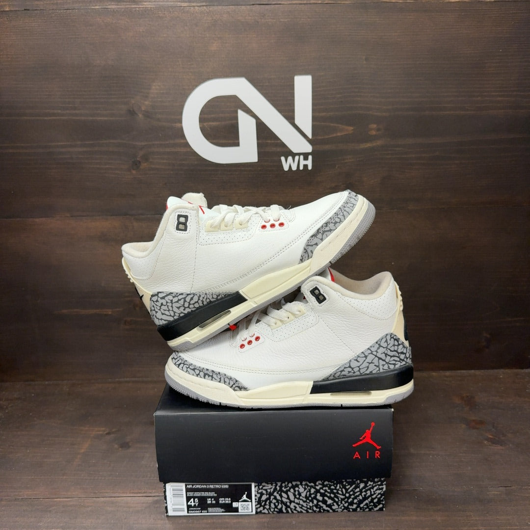 Jordan 3 Retro White Cement Reimagined (GS) Size 4.5Y (Pre-Owned)