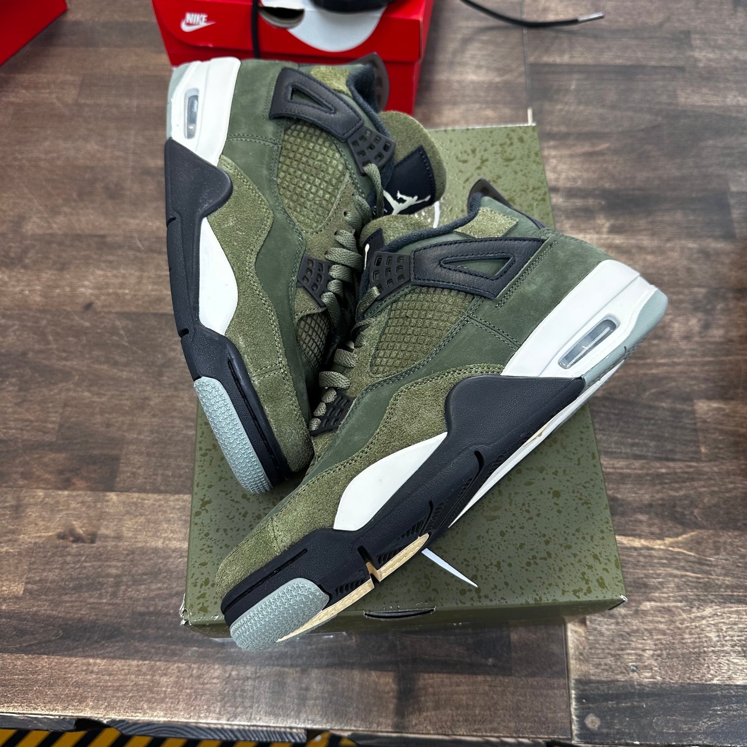 Craft Olive Jordan 4 Retro (USED)