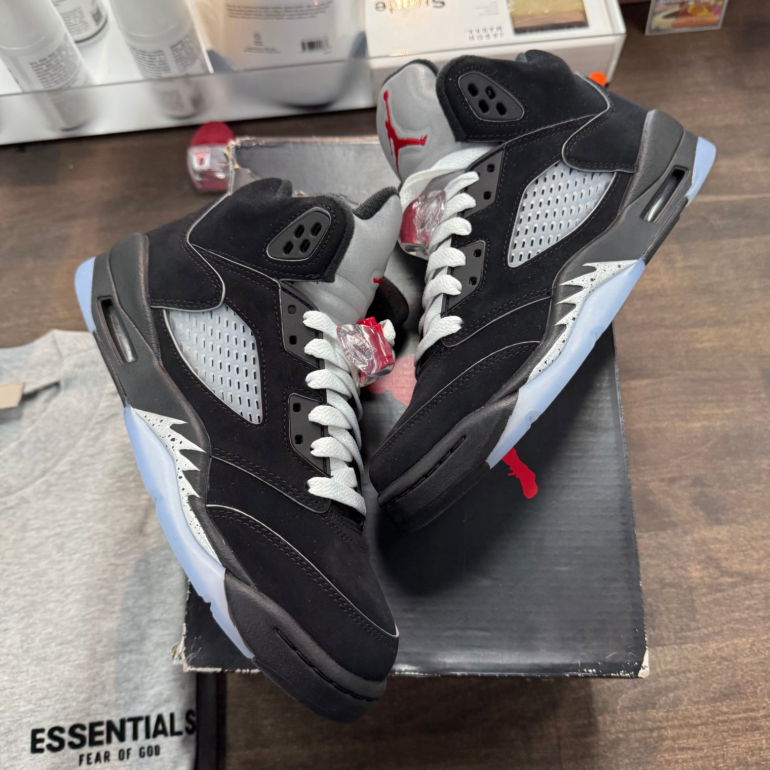 (GS) Black Metallic Jordan 5 (Lightly Worn)