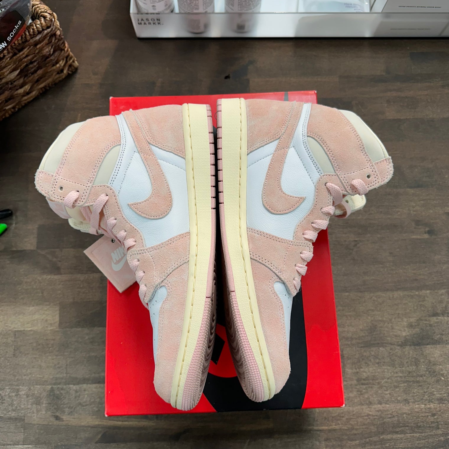 (W) Washed Pink Jordan 1 High (USED)