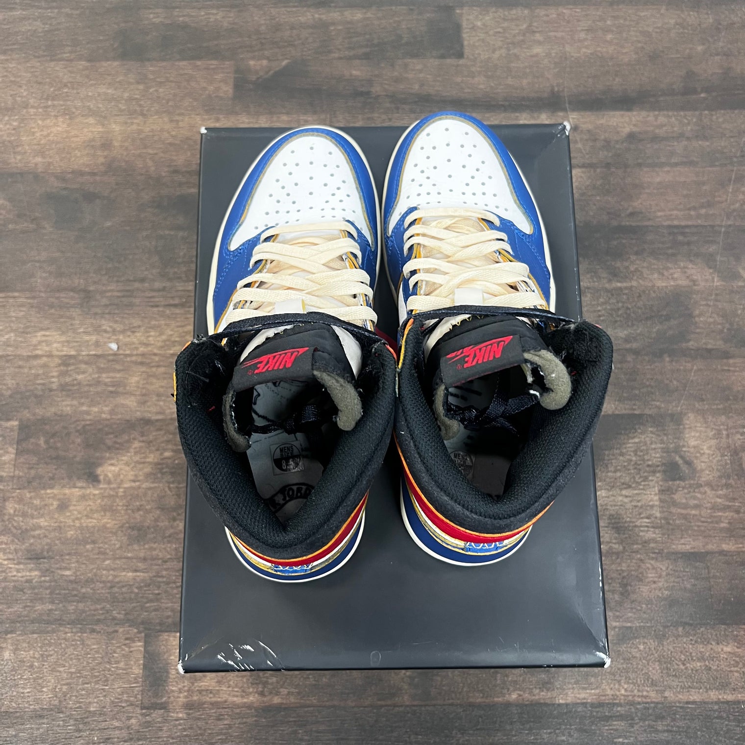 Union LA Storm Blue Jordan 1 Retro High (USED, Replacement box)