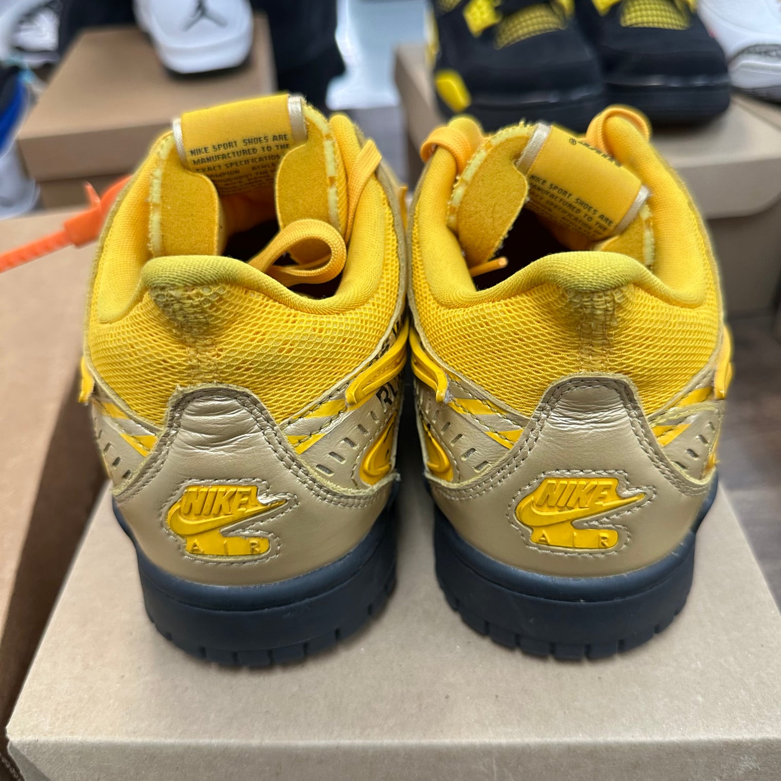 Off-White Rubber Dunk University Gold (USED,No Box)