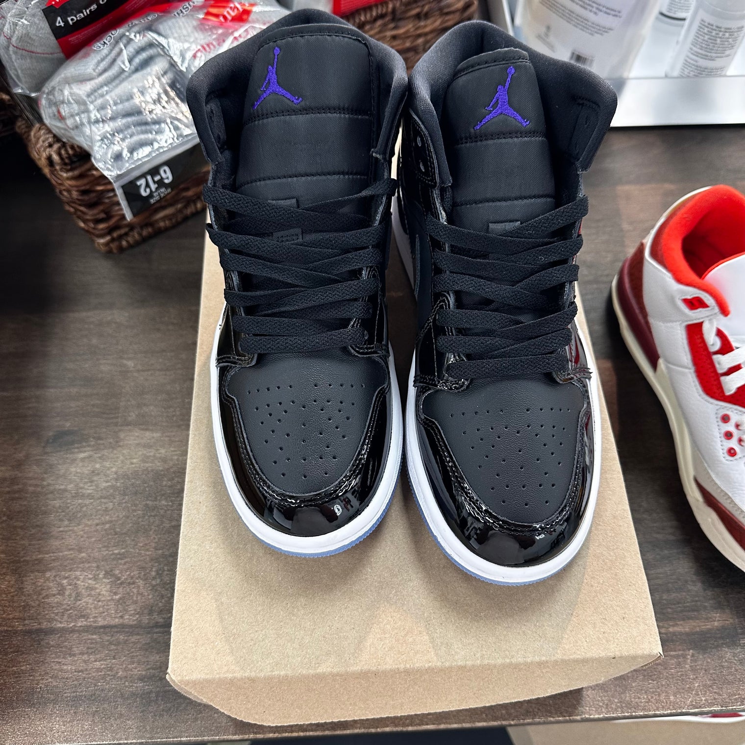 (GS) Space Jam Jordan 1 Mid  (USED,No Box)