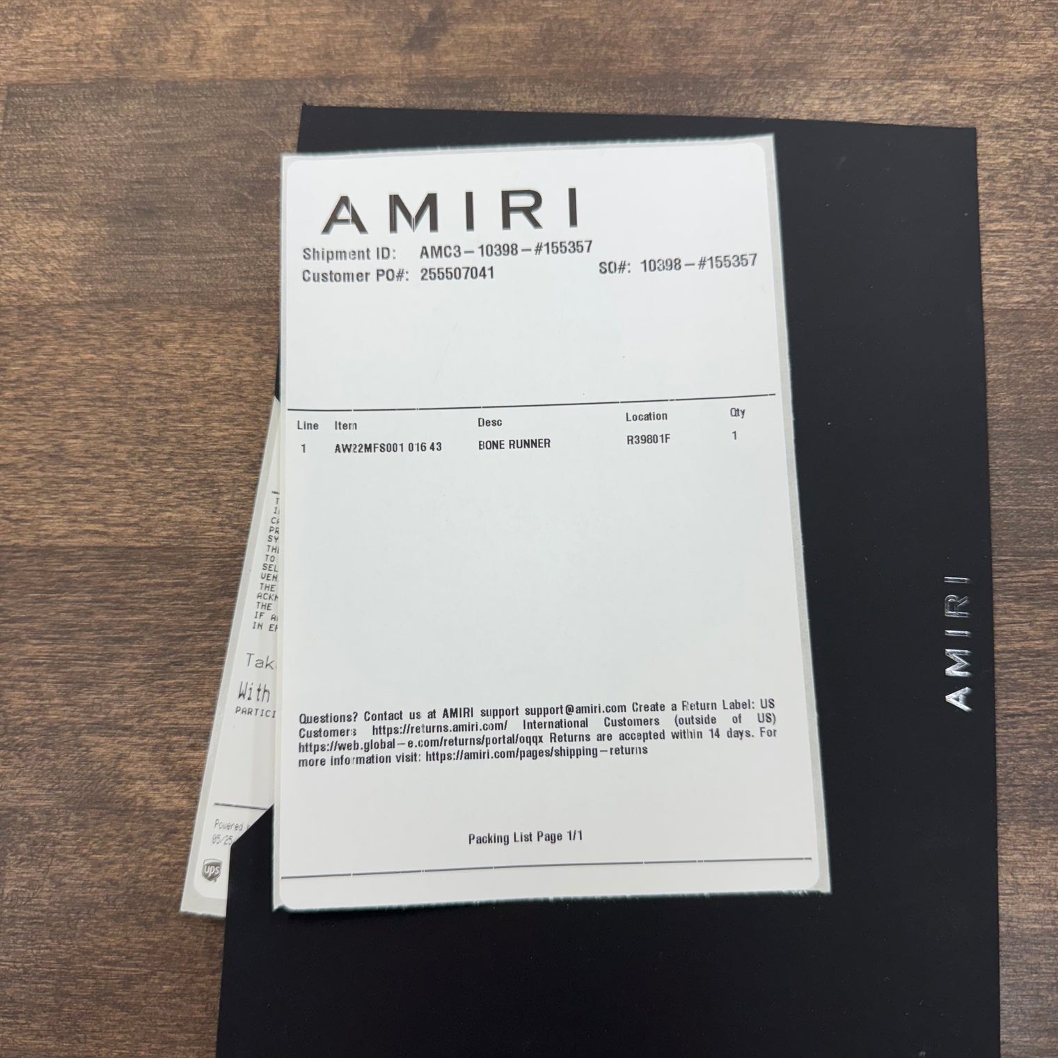 Amiri Bone Runner Grey Black White (USED)