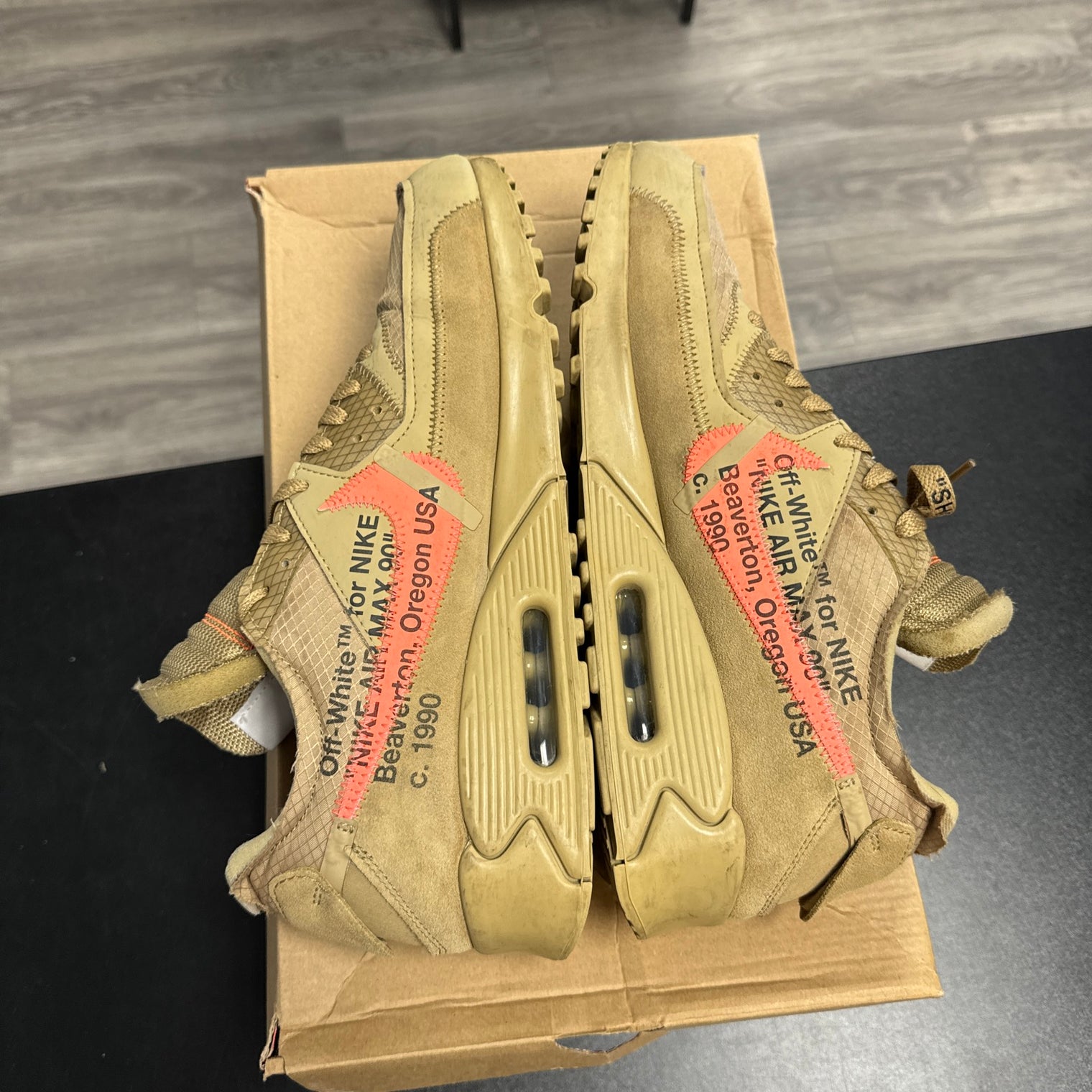 Desert Ore Off-White Nike Air Max 90 (USED)