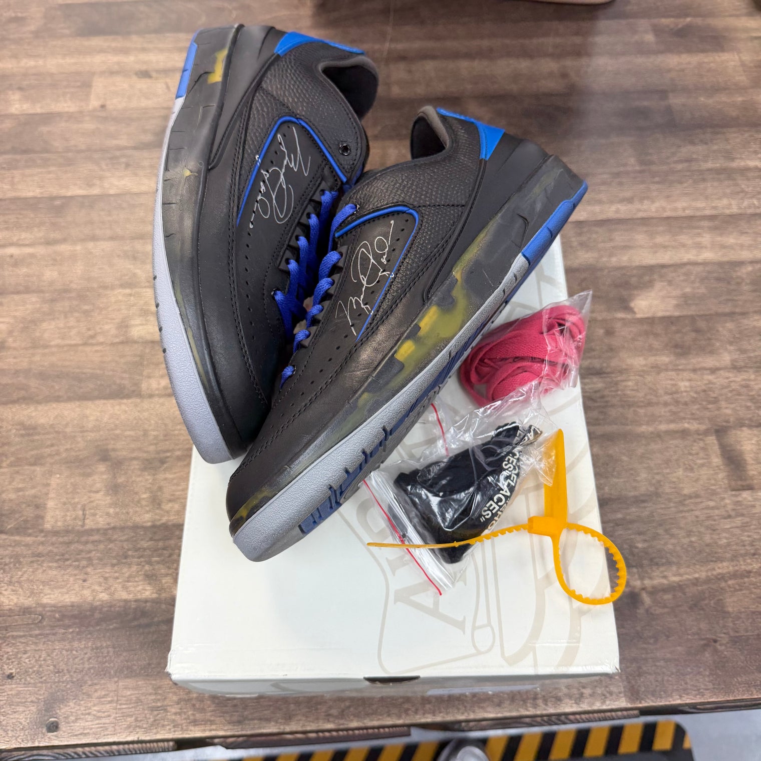 Off-White Black Blue Jordan 2 Retro Low SP (USED)