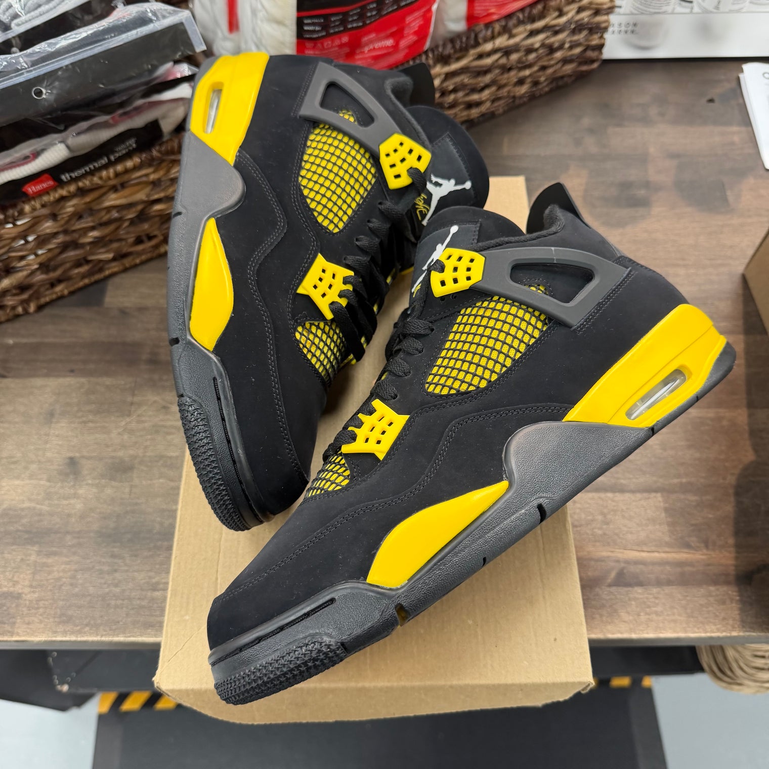 Yellow Thunder Jordan 4 Retro (Used, No Box)
