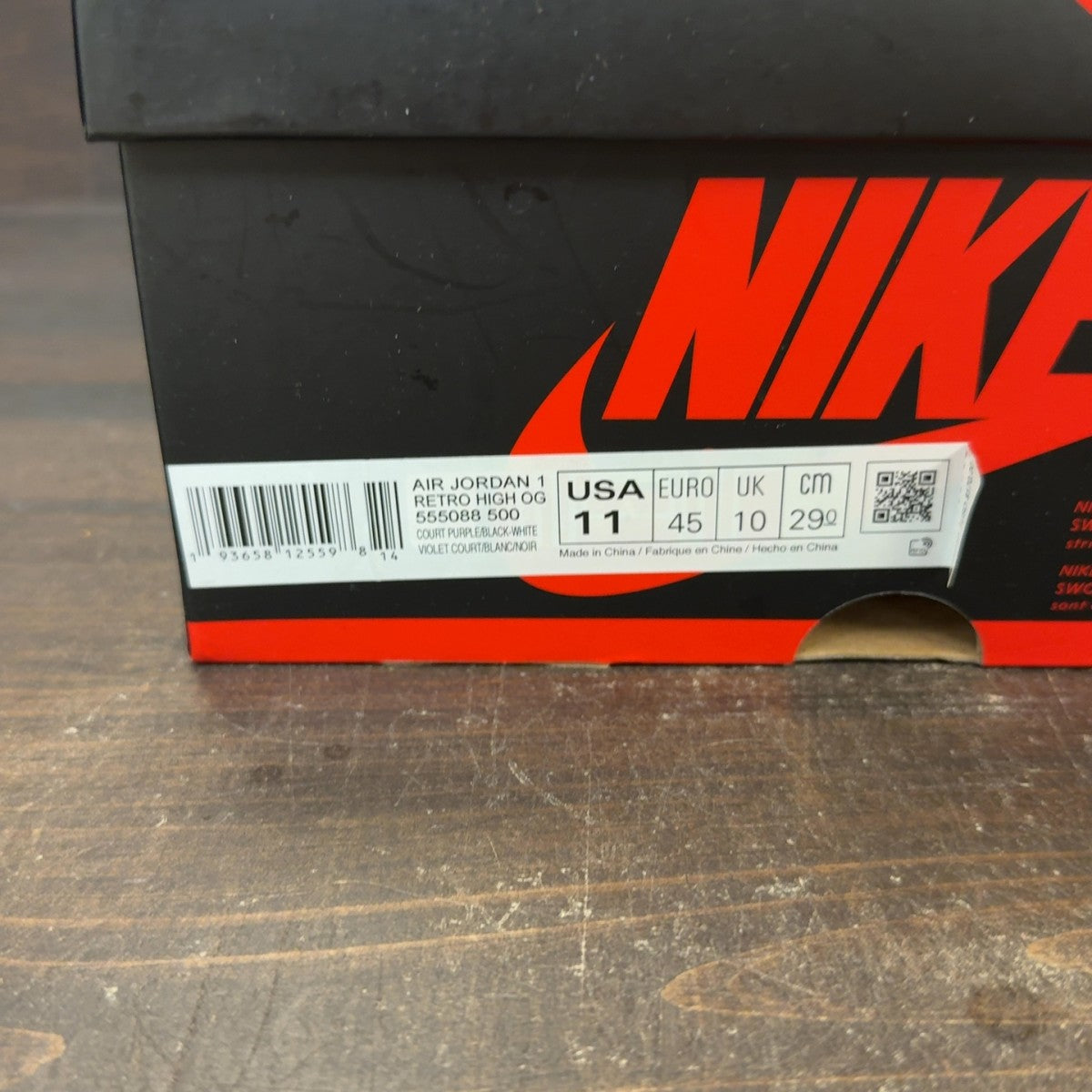 Jordan 1 Retro High Court Purple White Size 11 (Pre-Owned)