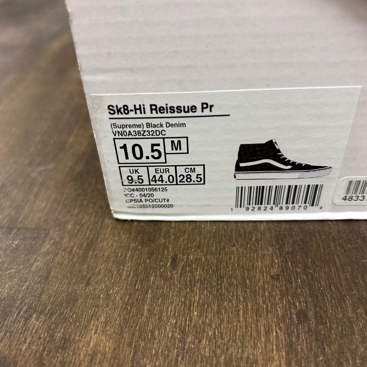 Vans Sk8-Hi Supreme Hole Punch Denim Black - Image 6