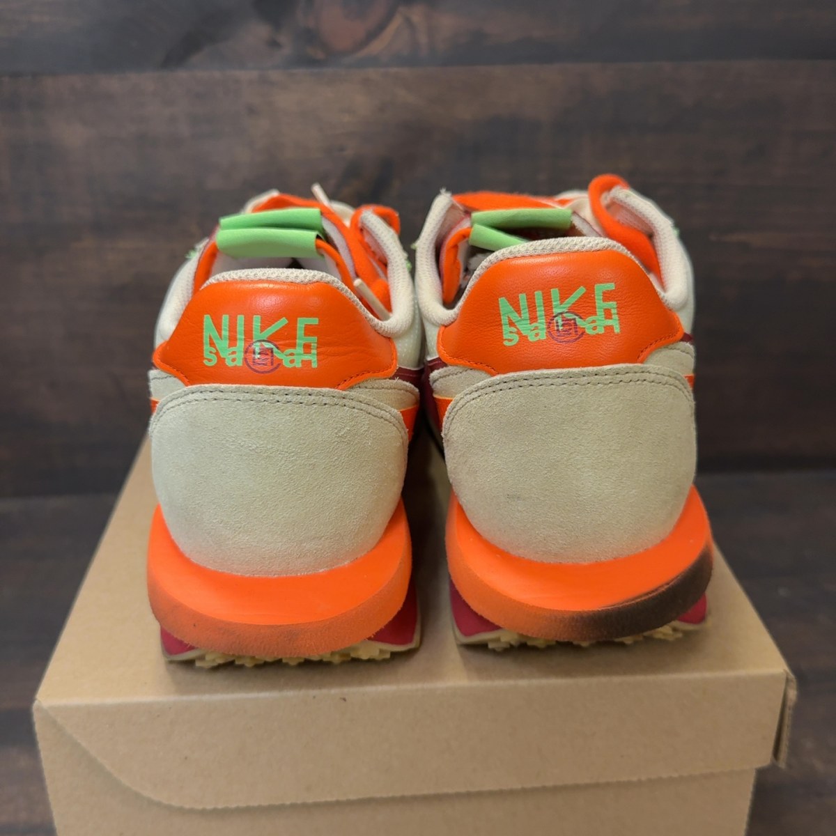 Nike LD Waffle sacai CLOT Kiss of Death Net Orange Blaze Size 11 (Pre-Owned) - Image 4